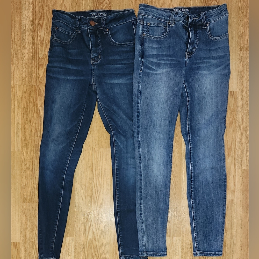 Maurices skinny jeans dark wash 0 short